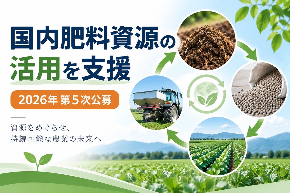 【2026年最新】国内肥料資源の活用を支援！肥料の試作・栽培実証・機械導入「第5次募集」を解説